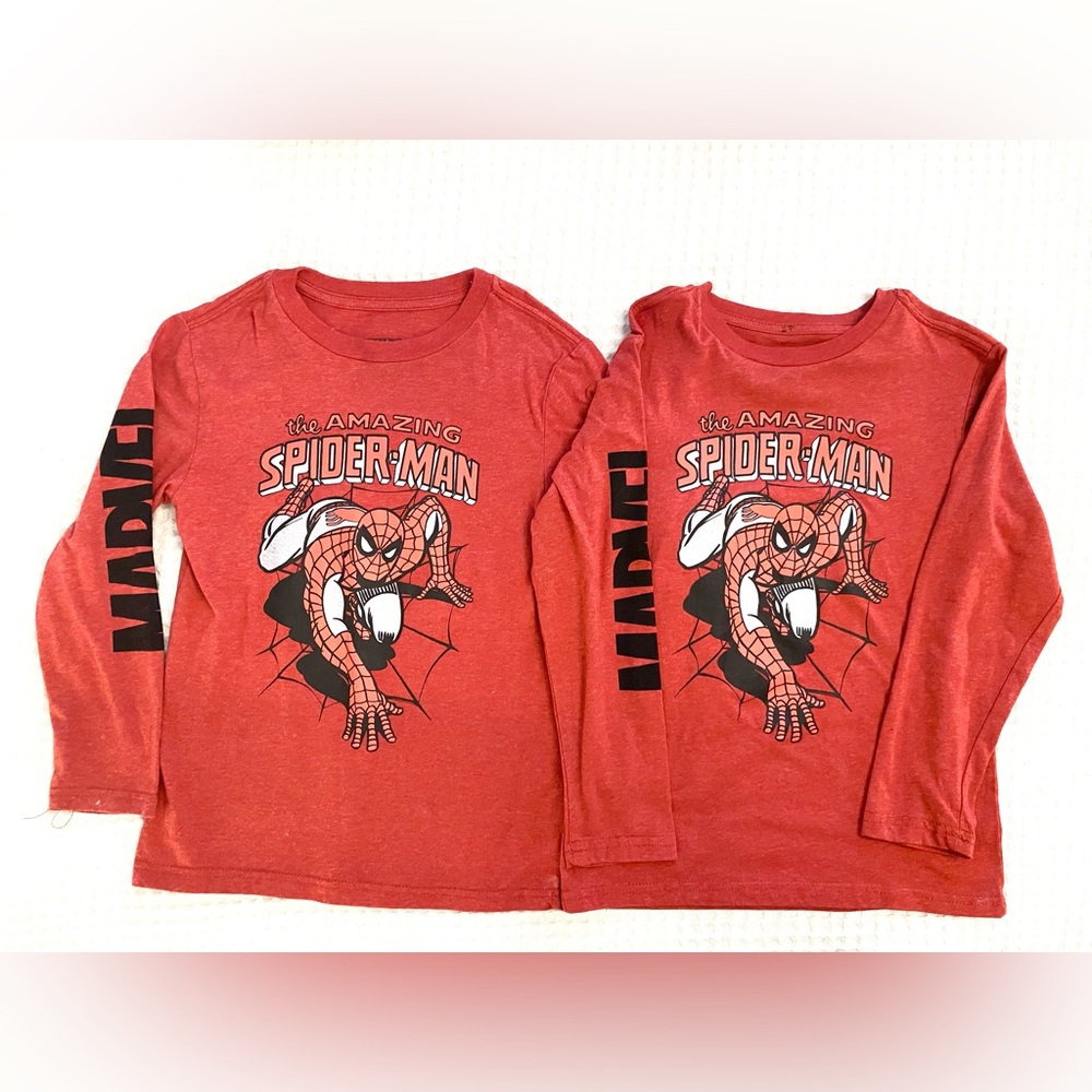 Kids Two Marvel Red Spider-Man Long Sleeve Tee